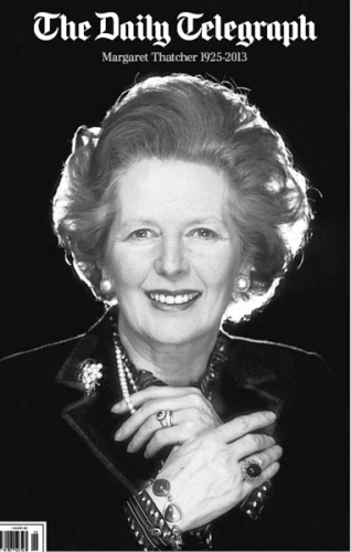 英國(guó)《每日電訊報(bào)》頭版有關(guān)撒切爾離世報(bào)道 英國(guó)《每日電訊報(bào)》頭版有關(guān)撒切爾離世報(bào)道