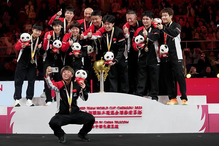 國際乒聯(lián)混團(tuán)世界杯：中國隊(duì)?wèi)?zhàn)勝日本隊(duì)奪冠